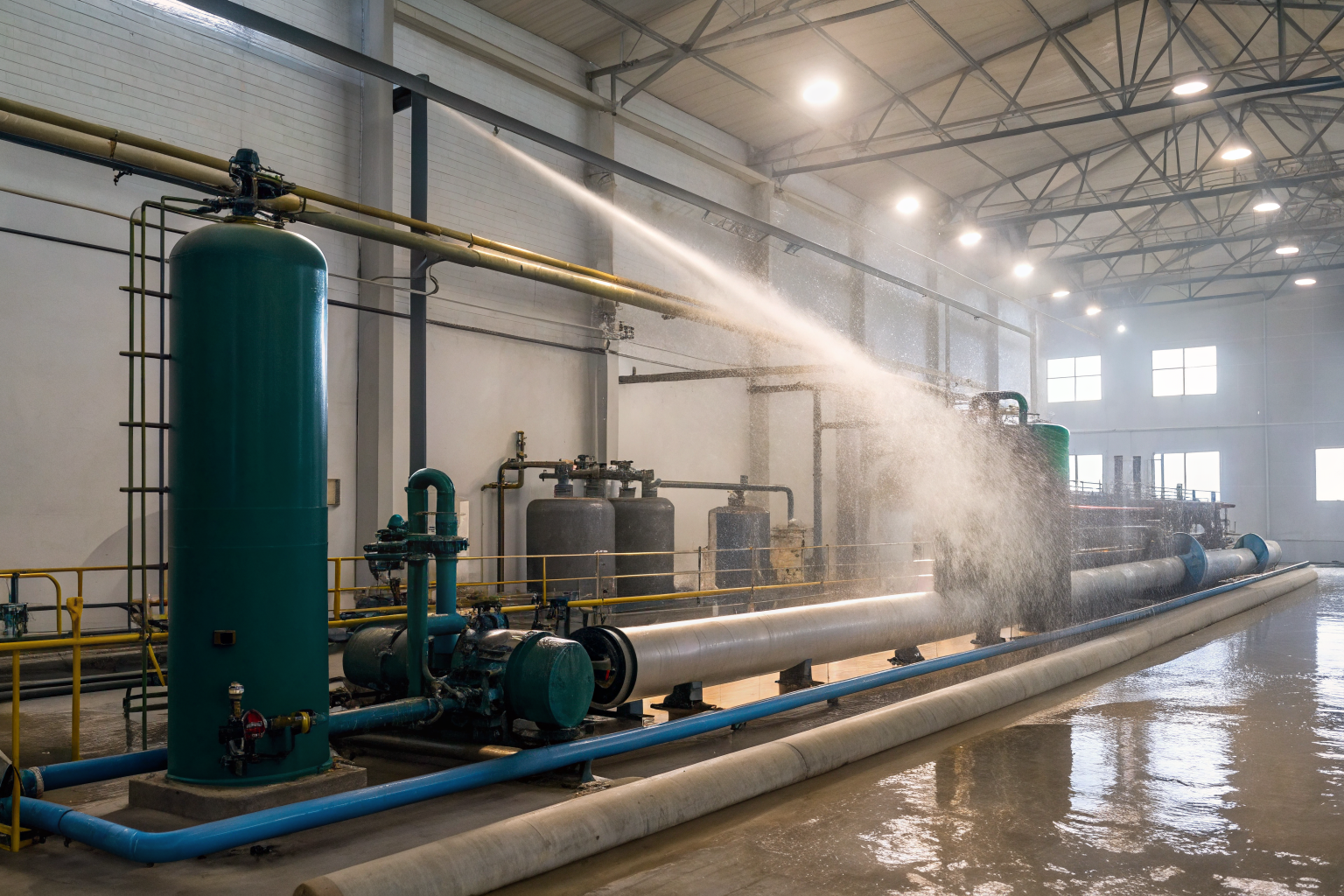 Chemical injection system treating high hydrogen sulfide levels.