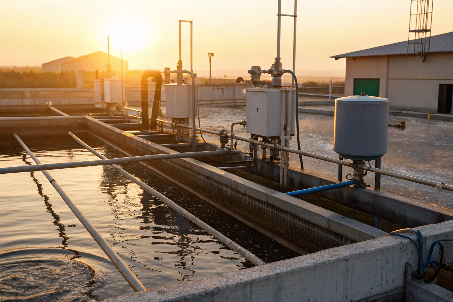 Water testing facility measuring iron levels and pH balance.