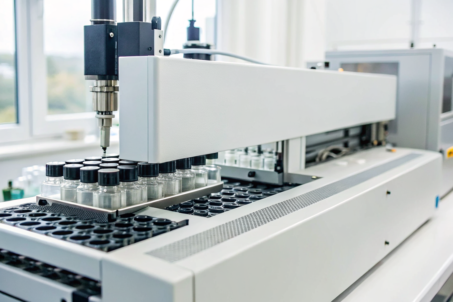 Chromatography machine testing water samples for PFAS.