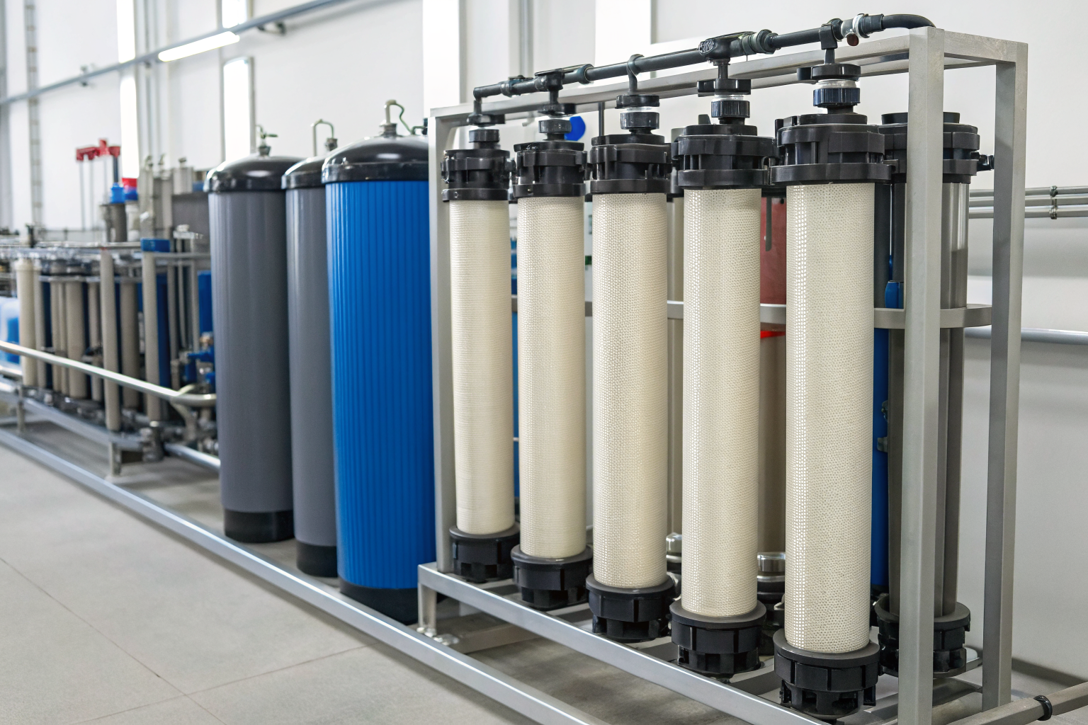 Iron filter media system with media types and regeneration methods.