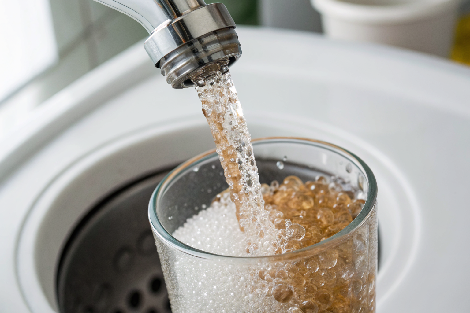 Water softener resin beads struggling with high iron levels.