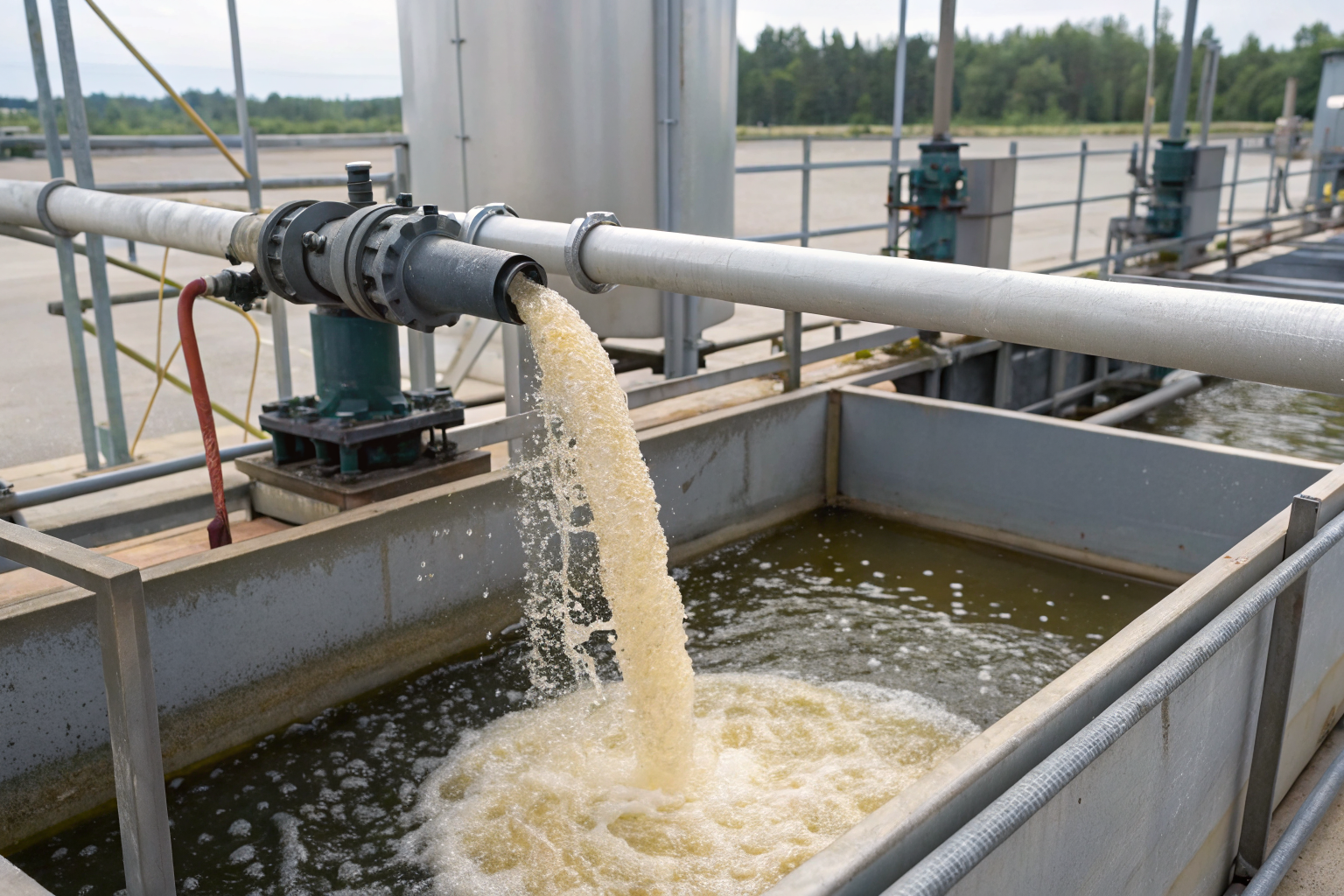 Oxidation filtration system converting hydrogen sulfide to sulfur.