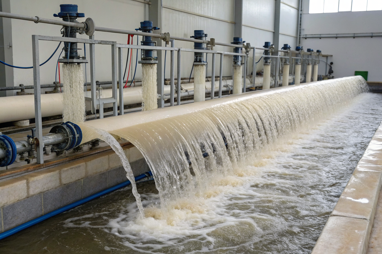 RO system with high wastewater output compared to treated water.